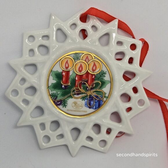 Hutschenreuther Germany Star Ornament - 2 Sided- Stocking/advent Wreath - Picture 2 of 3